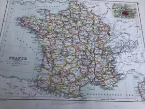 1891: Map of France Holland & Belgium Denmark & Schleswig Holstein #CTA 19 B - Picture 1 of 13