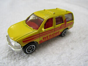Matchbox Ford Expedition Yellow /w Red 911 Rescue Mountain Patrol China Loose