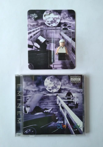 The Canvas Don The Brick Shady LP Eminem Rap Mini Figure + The Slim Shady cd Cover