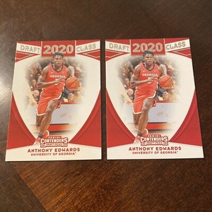 Lot Of (2)2019-20 Contenders Draft Picks Draft Class Anthony Edwards Card #2