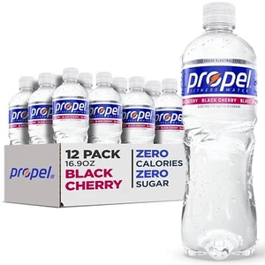 Propel Black Cherry kalorienfreies Sportwasser - 16,9 Oz Flaschen (12er-Pack) - Bild 1 von 4