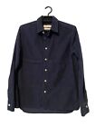 A Kind of Guise Shirt Mens Long Sleeve Corduroy Lightweight Navy Small *flaw