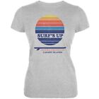Surf's Up Canary Islands Beach Heather Grey Juniors Soft T-Shirt