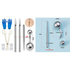 Body Piercing Kit Surgical Steel Threaded Taper Pin Needles Lip Nose Tongue T Sn