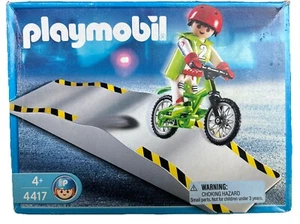 Playmobil 4417 BMX Rider and Bike with Ramp RARE w/ Box - Picture 1 of 3