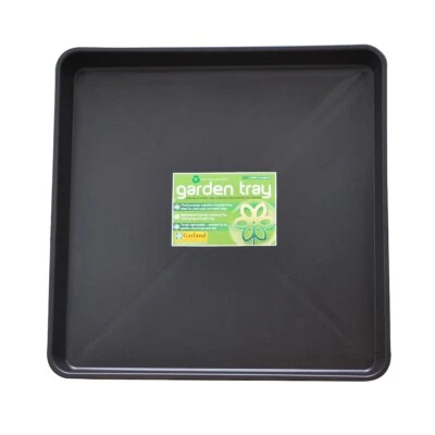 Garland Gardening Tray Saucer Potter Potting Garden Plant Black Plastic 80x80cm