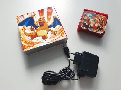 GameBoy Advance SP Chizard Glurak Box OVP Neues Gehäuse & IPS V5 Display | LCD - Bild 1 von 4