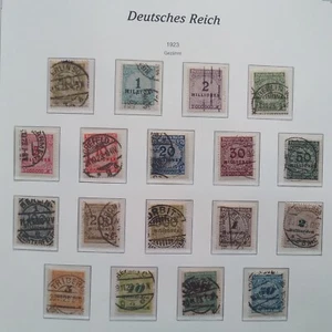 Germania Reich anno 1923, francobolli usati, Mi # 313-330 A - Foto 1 di 5
