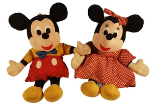 Disney Mickey Minnie Mouse Dolls Pair Lot 22" Tall Wow Wee Inc Vintage Plush SH1 - Bild 1 von 8