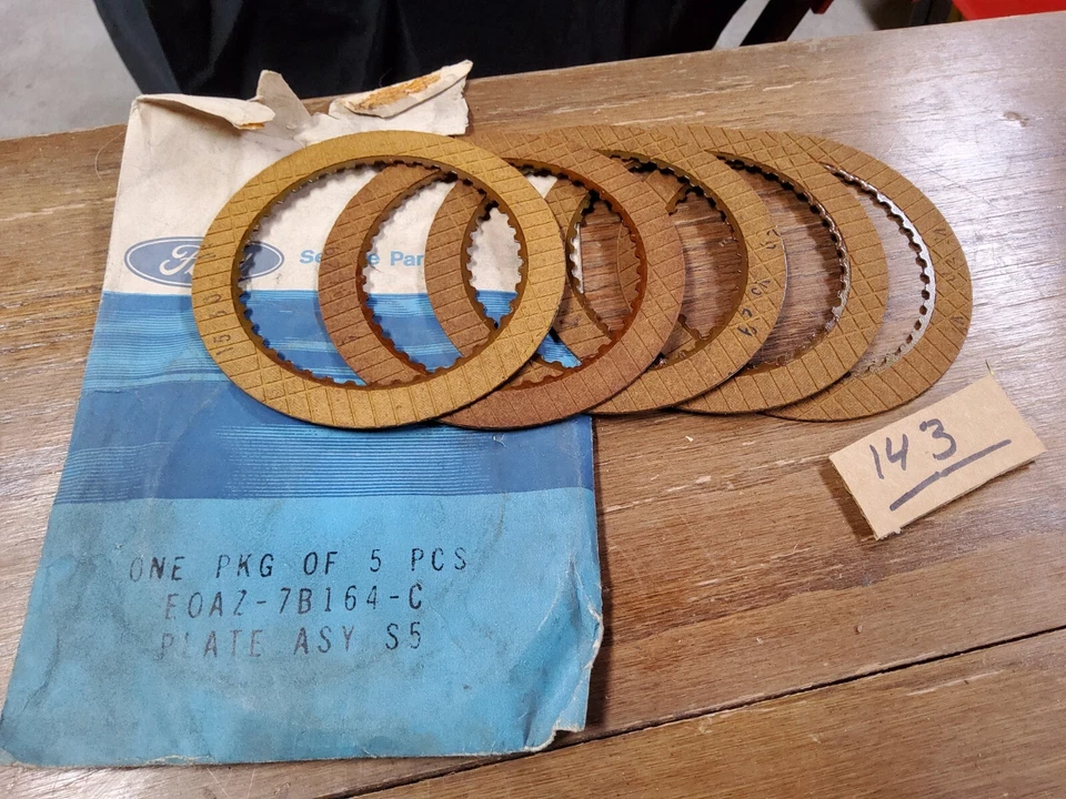 NOS 1980-1993 FORD MUSTANG AUTOMATIC TRANSMISSION INTERNAL CLUTCH PLATES 5x - Image 1 of 1
