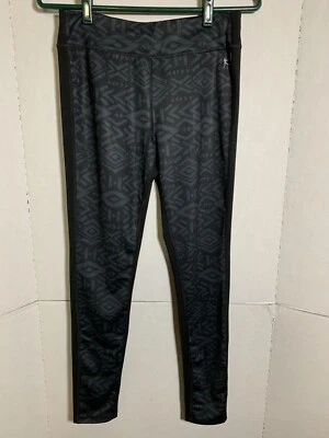 Pantalones de fitness Danskin Now para mujer para correr yoga negro gris estampado azteca  Foto 1 de 4