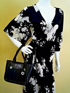 BRIGHTON LAURIE BLACK LEATHER TOTE HANDBAG - Picture 1 of 12