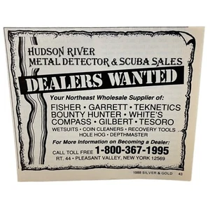 Hudson River Metal Detector Scuba Sales Vintage Print Ad 80s Pleasant Valley NY - Picture 1 of 6
