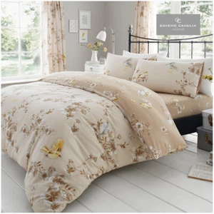 BIRDS & FLOWER DUVET COVER SET QUILT REVERSIBLE BEDDING & PILLOW CASE ALL SIZE - Picture 1 of 99