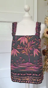 NEW Monsoon Tropical Print Smock Top Sun Top Summer Holiday Wardrobe M RRP £50 - Picture 1 of 3