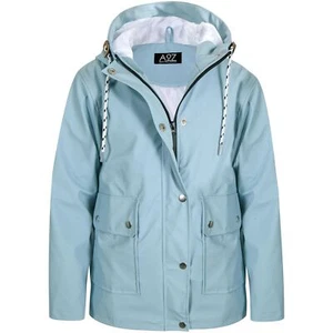 Mens Ladies Zipped Pockets Jacket Dusty Blue Puffer Jacket Long Sleeves Coat - Picture 1 of 9
