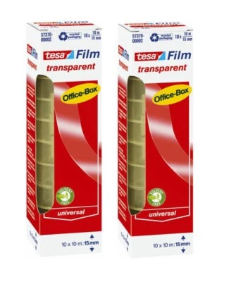 20 x Tesafilm® Tesa Klebefilm Klebeband transparent 15 mm x 10 m Nr. 57370