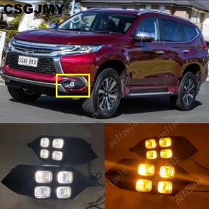 LED DRL Daytime Running Light Fog Lamps for 2016 2017 Mitsubishi Pajero Sport - Picture 1 of 7