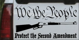 Calcomanía para ventana Protect The Second Amendment negra 10X5,4 - Imagen 1 de 1