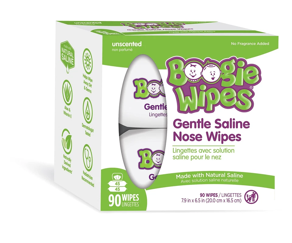 Boogie Wipes Saline Nose Wipes Unscented 90ct - Image 1 of 1