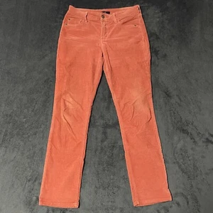 NYDJ Jeans Pants Women's 6 Orange Corduroy Slim Straight Lift Tuck Five-Pockets - Picture 1 of 6