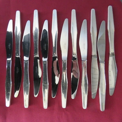 Christofle: 12 Coltello Da Dessert Metallo Argentato Modello Orly Per Leo - Immagine 1 di 4