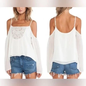 Lovers + Friends Ethereal Open Shoulder Top in Weiß - S - Bild 1 von 12