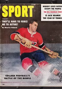 Vintage Jan . 1959 Sport magazine Maurice Richard cover Very Good + - Picture 1 of 2