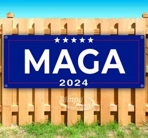 MAGA 2024 Advertising Vinyl Banner Flag Sign Many Sizes USA TRUMP - Picture 1 of 6