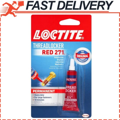 Loctite Threadlocker Red 271 For Automotive Engines Industrial Machinery, 0.20oz