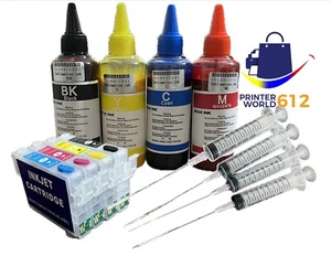 Refillable Ink Cartridge 200+400ml Sublimation Ink Epson WF-2520 WF-2530 WF-2540 - Picture 1 of 10