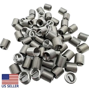 40PCS M8 x 1.25 x 2D Helicoil Insert Wire Thread Insert 304 Stainless Steel - Picture 1 of 2