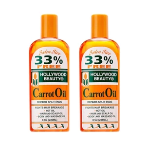 Hollywood Beauty Carrot Oil 8 oz. - Can be used for the hair or body - 2PACK - Picture 1 of 1