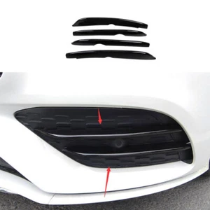 Fit For Benz CLA W118 2020-2021 2023 ABS Black Front Fog Light Lamp Strip Trim - Picture 1 of 11