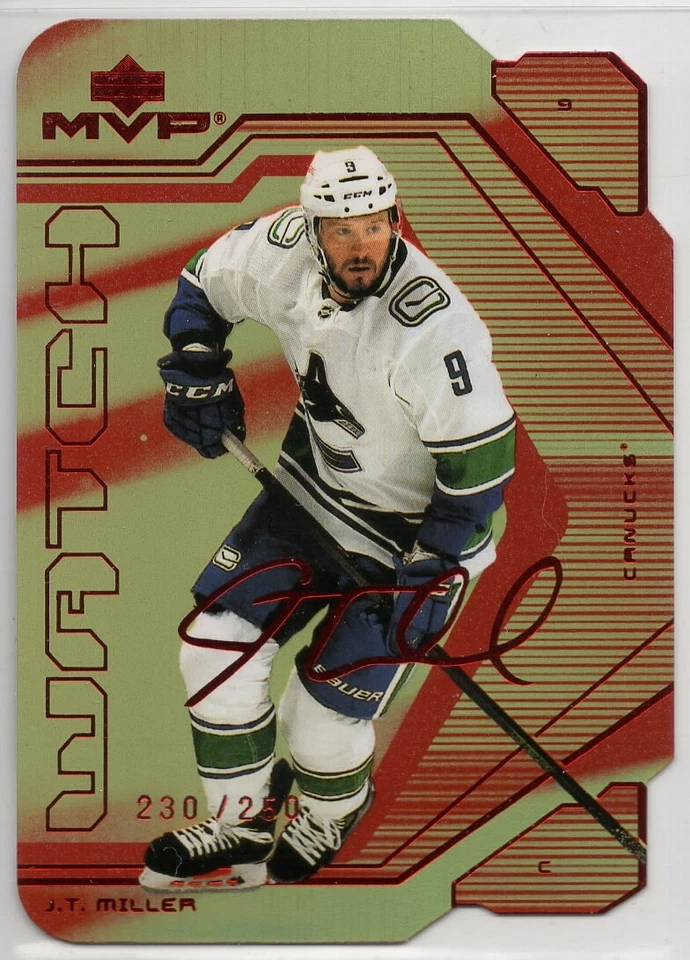 2021-22 MVP Colors and Contours J.T. Miller #74 Canucks SN# /250 - Image 1 of 1