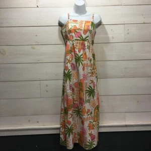 Japna Women's Cotton Sun Dress Size Large Beachy Print Vacation Smocking NEW - Picture 1 of 11