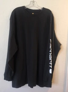 Carhartt Schwarz 2XL Langarm Heavy Original Fit T-Shirt Sleeve Logo - Bild 1 von 6