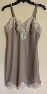 Vintage 1950s - 1960’s Sears Taupe Full Slip Size 32 Short - Picture 1 of 15
