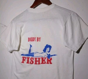 Vintage Body By Fisher Detroit Automobile Tee 70s 80s Cars Size Medium - Picture 1 of 6