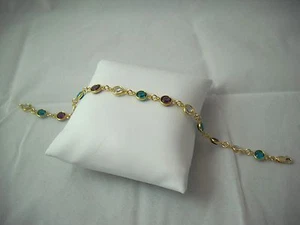 Brazalete SWAROVSKI Elementos y Oro 14K Relleno 8" Nuevo sin Etiquetas - Imagen 1 de 5