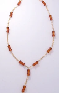 GIROCOLLO IN ORO 750% CON AMBRA NUOVO GOLD NECKLACE - Bild 1 von 1