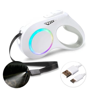 LED Dog Leash – 16FT Retractable, Rechargeable, Tangle-Free | Night Walks for Sm - Picture 1 of 7