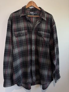 Polo Ralph Lauren G.I. Hemd XXL schwarz kariert Flanell 100% Baumwolle langarm - Bild 1 von 7
