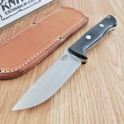 Bark River Bravo Fixed Knife 4.25" Full Tang A2 Tool Steel Blade Micarta Handle - Image 1 of 4