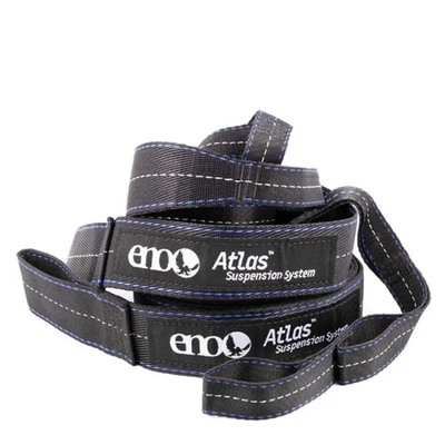 ENO Atlas Hammock Tree Strap - Camping & Hiking Accessory - Black/Royal - Image 1 of 4