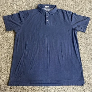Peter Millar Men’s Polo Shirt Geometric Pima Cotton Blend Blue XL - Picture 1 of 6