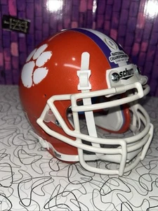 Clemson Tigers Orange Schutt Football Mini Helmet NCAA 2017 National Champ ACC - Picture 1 of 10