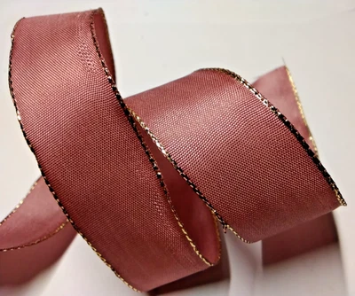 Band altrosa 24 mm mit Drahtrand, 3 m - Bild 1 von 2