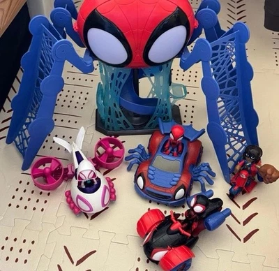 蜘蛛侠和他的神奇朋友玩具玩具玩具套装网络四分之一动作玩偶和汽车 — 第 1/4 张图片