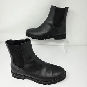 Stuart Weitzman Damen 9 Stiefel Chelsea Dylan schwarz Leder Grunge - Bild 1 von 10